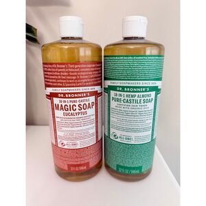 Dr. Bronner's Pure-Castile Soap Unisex 32oz Eucalyptus Almond 2pk NWT